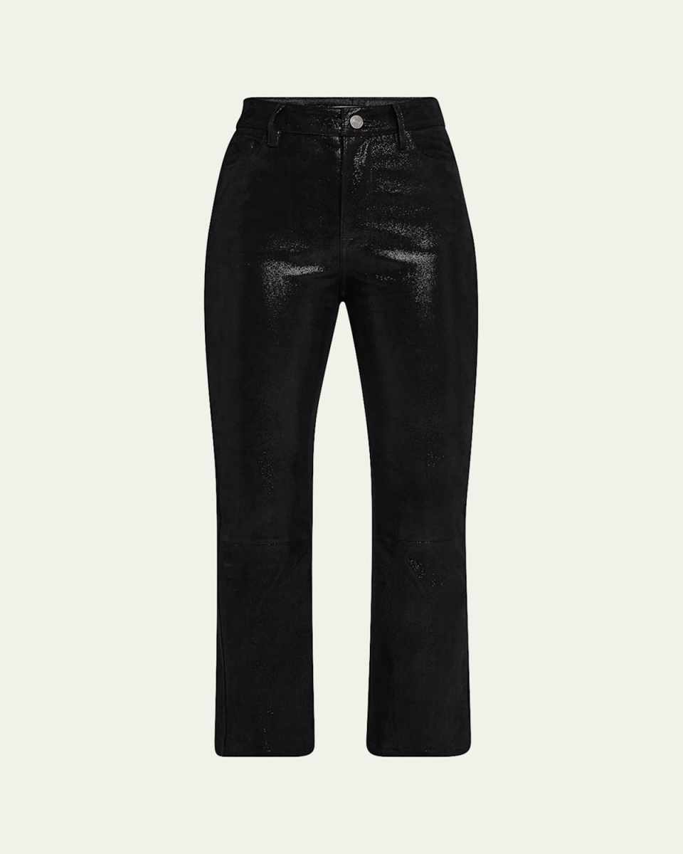 Le Crop Mini Boot Leather Pants